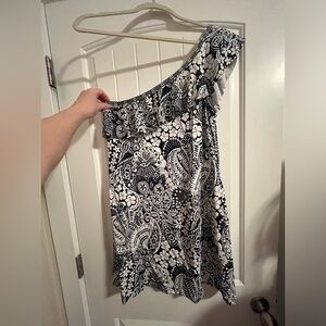 Paisley Paradise Off-The-Shoulder Dress. Tommy Bahama. Swim fabric